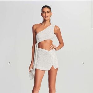 Retrofete Quinn top and Ezra skirt